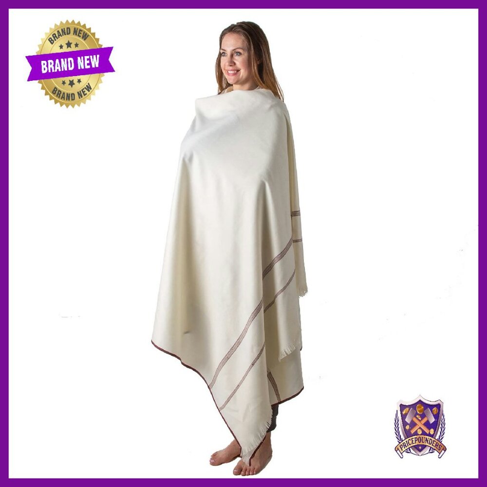 Oversize Wool Blend Meditation Shawl Wrap Scarf Yoga Blanket